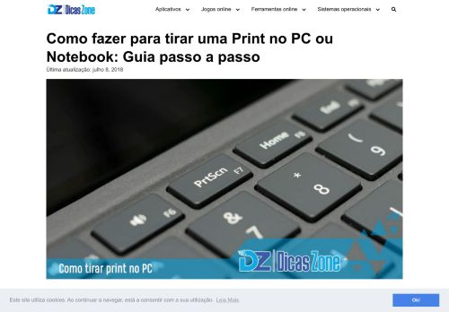 
                            11. Como fazer para tirar uma Print no PC ou Notebook - Dicas Zone