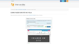 
                            11. Como fazer um site no Yola – Criar um site