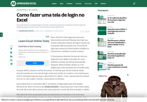 
                            13. Como fazer uma tela de login no Excel