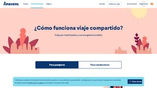 
                            2. Cómo funciona el viaje compartido de Amovens | Amovens