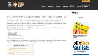 
                            7. Como funciona o agendamento para fazer documentos - Parada Pela ...