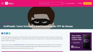 
                            4. Como funciona o Antifraude, monitoramento de CPF da Serasa