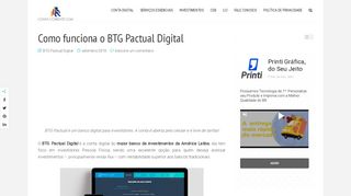 
                            13. Como funciona o BTG Pactual Digital - Conta-Corrente