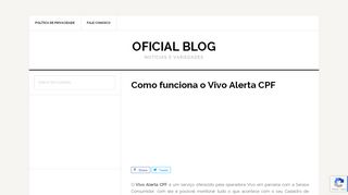 
                            7. Como funciona o Vivo Alerta CPF - Oficial Blog