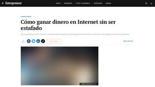 
                            3. Cómo ganar dinero en Internet sin ser estafado - Entrepreneur