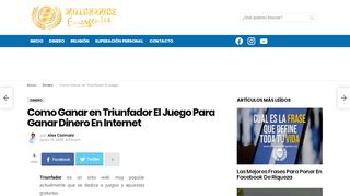 
                            5. Como Ganar en Triunfador El Juego Para Ganar Dinero En Internet