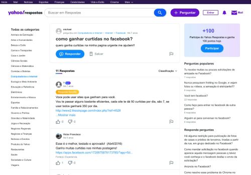 
                            8. como ganhar curtidas no facebook? | Yahoo Respostas