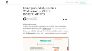 
                            9. Como ganhar dinheiro com a Workinetron — ZERO ...