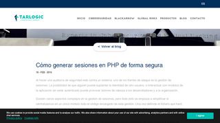 
                            1. Cómo generar sesiones en PHP de forma segura - Tarlogic ...