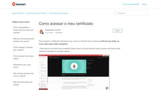 
                            10. Como gerar meu certificado no Hotmart Club? – Suporte Hotmart