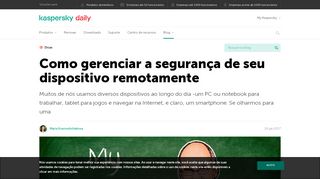 
                            6. Como gerenciar a segurança de seu dispositivo ... - Kaspersky