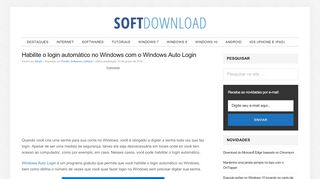 
                            13. Como habilitar o login automático no Windows - SoftDownload