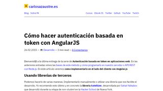 
                            1. Cómo hacer autenticación basada en token con AngularJS