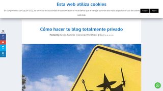 
                            11. Cómo hacer tu blog privado | Sergio Ramírez