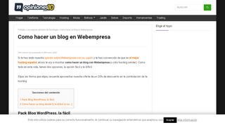 
                            13. Como hacer un blog en Webempresa - Opiniones10.com