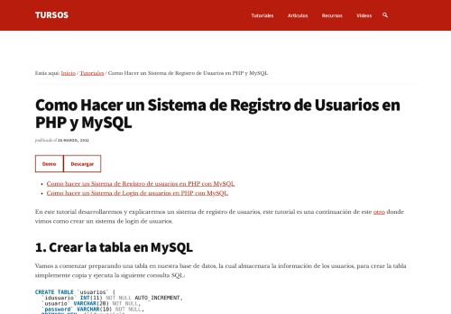 
                            4. Como Hacer un Sistema de Registro de Usuarios en PHP y MySQL ...