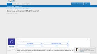 
                            9. Como hago un login con HTML/Javascript? | Laneros.com