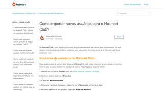 
                            10. Como importar novos usuários para o Hotmart Club? – Suporte Hotmart