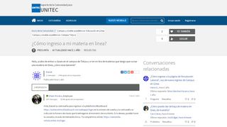 
                            6. ¿Cómo ingreso a mi materia en linea? | UNITEC Comunidad de clientes