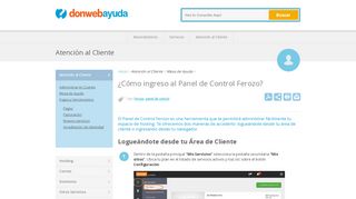 
                            3. ¿Cómo ingreso al Panel de Control Ferozo? - DonWeb Ayuda