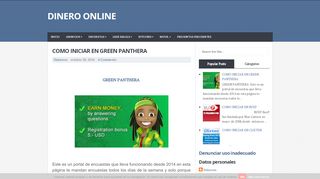 
                            4. COMO INICIAR EN GREEN PANTHERA ~ Dinero Online
