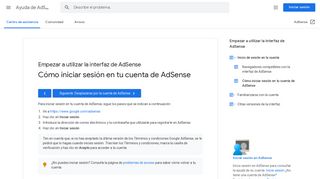 
                            5. Cómo iniciar sesión en tu cuenta de AdSense - Ayuda de AdSense