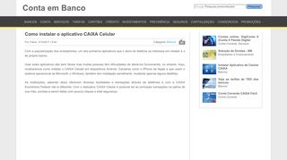
                            9. Como instalar o aplicativo CAIXA Celular | Conta em Banco