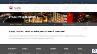 
                            4. Como localizo minha senha para acesso à Intranet? – PUCPR