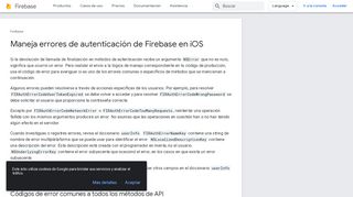 
                            2. Cómo manejar errores de autenticación de Firebase en iOS | Firebase