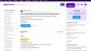 
                            9. Como Me Registrar Em Um Servidor No Minecraft ? | Yahoo Respostas