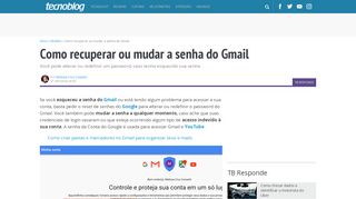 
                            7. Como mudar a senha do Gmail - Tecnoblog
