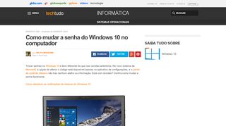 
                            6. Como mudar a senha do Windows 10 no computador | Dicas e ...