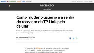 
                            5. Como mudar o usuário e a senha do roteador da TP-Link pelo celular