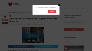 
                            12. Como nunca se esquecer da password das Finanças - CONTAS ...