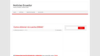 
                            6. Como obtener mi cuenta SNNA 2015 - Noticias Ecuador
