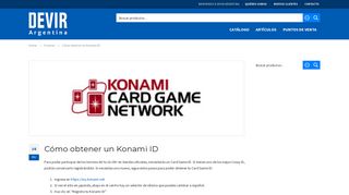 
                            7. Cómo obtener un Konami ID - Devir Argentina