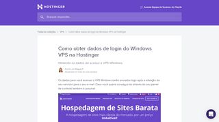 
                            8. Como obter dados de login do Windows VPS na Hostinger | Hostinger ...
