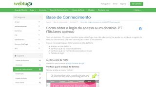 
                            8. Como obter o login de acesso a um domínio .PT (Titulares apenas ...