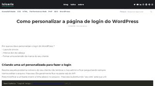 
                            7. Como personalizar a página de login do WordPress - Luã Ciceri ...