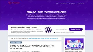 
                            1. Como Personalizar a Página de Login no WordPress - CanalWP