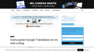 
                            9. Como poner Google Translation en mi web o blog - Mil Cursos Gratis