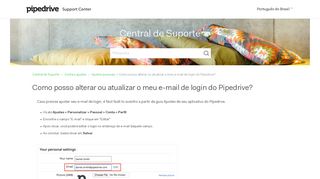 
                            10. Como posso alterar ou atualizar o meu e-mail de login do Pipedrive ...