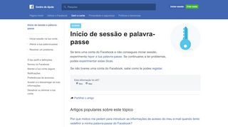 
                            11. Como posso iniciar sessão com o meu telemóvel se me ... - Facebook