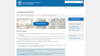 
                            1. Cómo presentar una candidatura | Empleo en la FAO | Organización ...