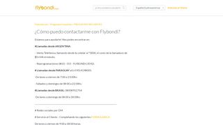 
                            3. ¿Como puedo contactarme con Flybondi? - Flybondi.com