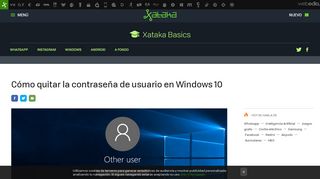 
                            5. Cómo quitar la contraseña de Windows 10 para iniciar sesión ... - Xataka