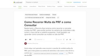 
                            7. Como Recorrer Multa da PRF e como Consultar - Recorra Aqui