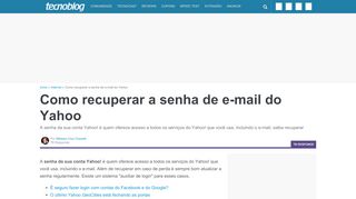 
                            13. Como recuperar a senha de e-mail do Yahoo – Tecnoblog