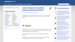 
                            8. Como recuperar meu yahoo senha ou nome de usuario? | Internet ...