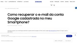 
                            5. Como recuperar o e-mail da conta Google cadastrada no ... - Samsung